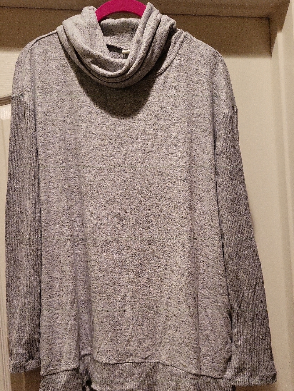 GAP Heather Gray Cowl Neck Sweater